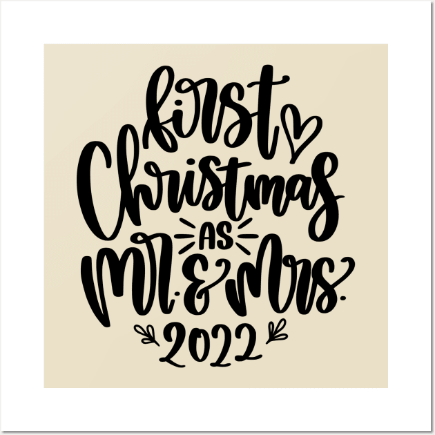 First Christmas as Mr. and Mrs. 2022 Wall Art by Likeable Design